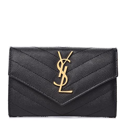 SAINT LAURENT Grain De Poudre Matelasse Chevron Small 